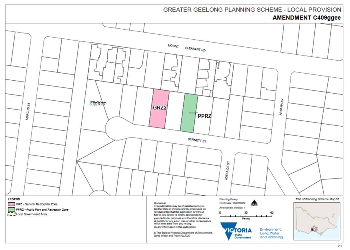 Part of Planning Scheme Map 52