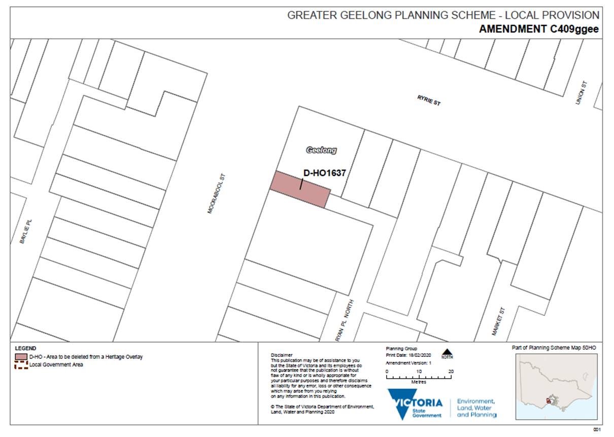 Part of Planning Scheme Map 50HO