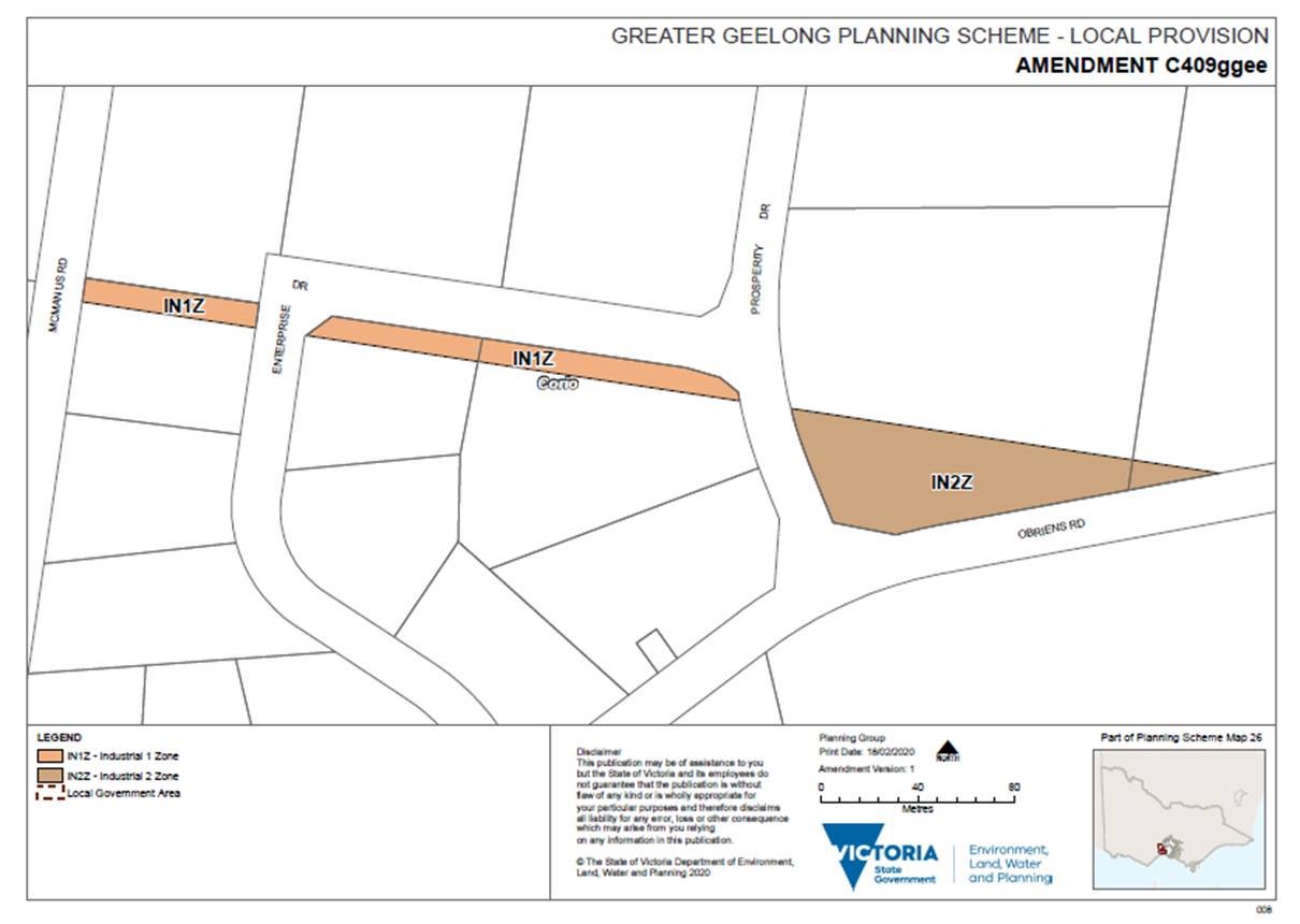 Part of Planning Scheme Map 26