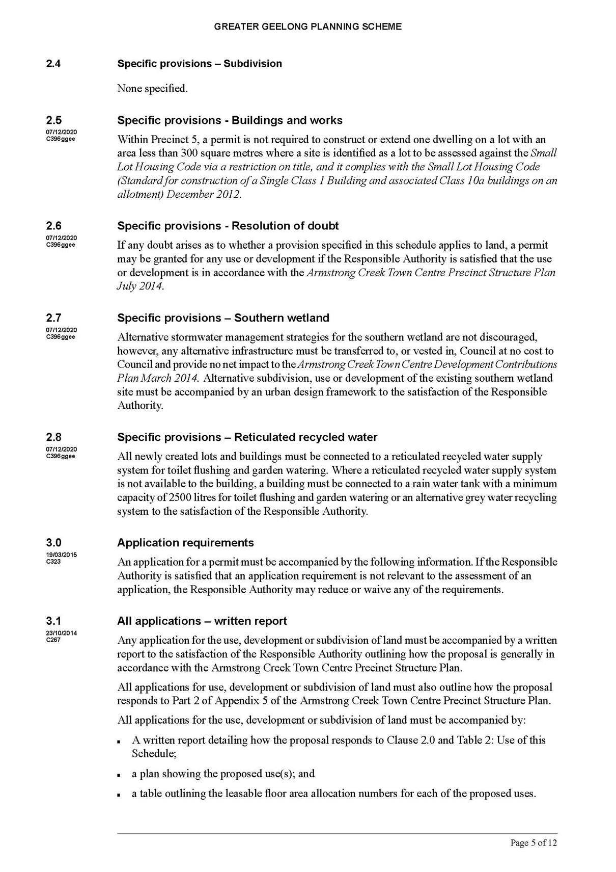 Schedule 5 page 5 of 12